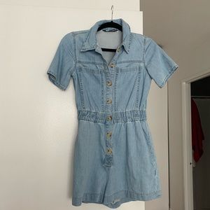 Zara Denim Romper